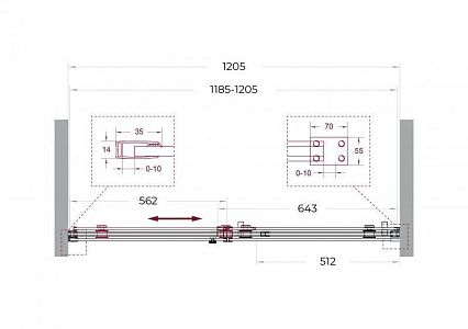 Душевая дверь BelBagno SOFT_CLOSE-2-BF-1-120-C-Cr 120x200 прозрачная, хром