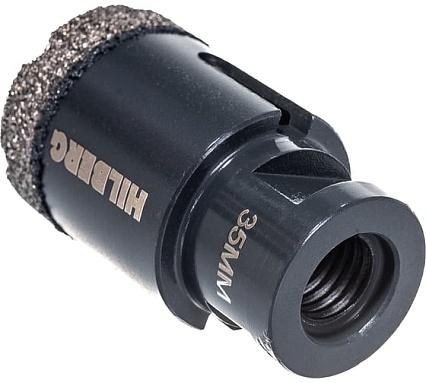 Коронка алмазная по керамике и керамограниту Super Hard (35 мм; M14) Hilberg HH635