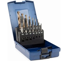 Набор машинных метчиков GSR B HSSE-AlTiN DIN371/376 M3-M10/M12 Silver 14 предметов BRB09100120