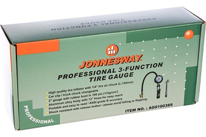 Трехфункциональный манометр для шин, шланг 300мм Jonnesway AG010038S 49467
