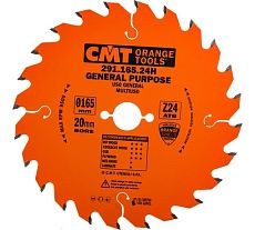 Диск пильный по дереву (165х20х1.6/2.2 мм; Z24) CMT 291.165.24H