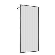 Душевая перегородка Vincea Walk-In VSW-1HP100FLGM 100x200 вороненая сталь, рифленое