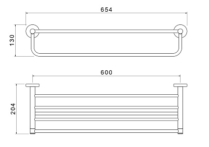 Полка Aquatek Европа AQ4115CR хром