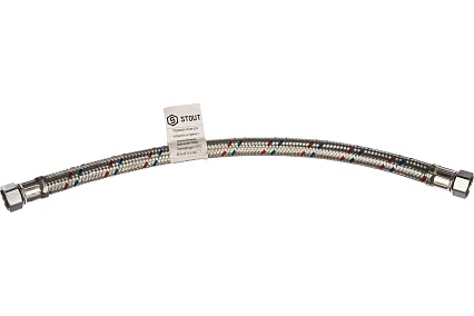 Гибкая подводка для воды ВР 3/4" х ВР 3/4", длина 600 мм STOUT SHF-0306-182020 RG008S8TKE1E9P