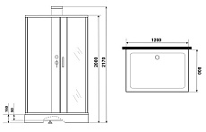 Душевая кабина Grossman GR252Q 120x80, черный