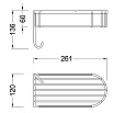 Полка Timo Nelson 150080/00 chrome с крючком