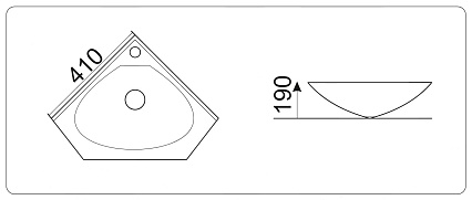 Раковина CeramaLux N 9068В 41 см