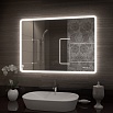 Зеркало Континент Demure Led 100x70 см с подсветкой, антипар, часы ЗЛП601