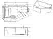 Акриловая ванна Riho Geta Plug & Play 160x90 R с монолитной панелью