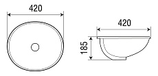 Раковина WeltWasser DEILBACH 6011 42 см, 10000004605 белый глянец