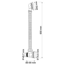 Слив-перелив WasserKRAFT Glan A204 черный глянец