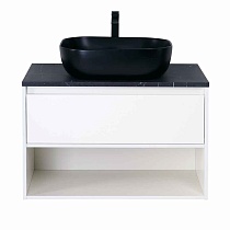 Мебель для ванной BelBagno Kraft 80 см со столешницей, 1 ящик, полка Bianco Opaco