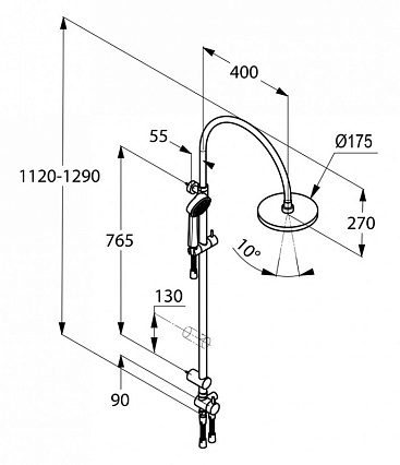 Душевая стойка Kludi Dual Shower System 6167705-00