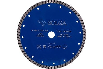 Диск алмазный PROFESSIONAL турбо по железобетону (230х22.2 мм) Solga Diamant 10704230