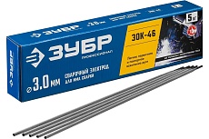 Электроды сварочные Зубр Профессионал ЗОК-46, с рутил-целлюлозным покрытием, 3х350 мм, 5 кг 40035-3.0