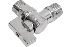 Кран для подключения бачков/смесителей Uni-Fitt НН 1/2&quot;, хромированный 180C2000