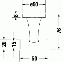 Крючок Duravit Starck T 00993046 черный матовый