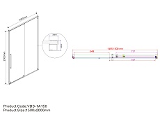 Душевая дверь Vincea Arno VPS-1A150CL 150x200 хром, прозрачное