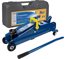 Подкатной гидравлический домкрат Kraft 2.5 т, кейс KT 820003