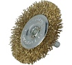 Щетка дисковая 150х35 мм, с хвостовиком, латунная Faster Tools 3498