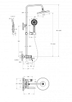 Душевая стойка BelBagno ALBANO-VSCM-CRM хром