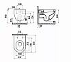 Подвесной унитаз Creavit Free FE322-00BM00E безободковый с функцией биде, базальт