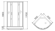 Душевой уголок Erlit Comfort ER0509-C3