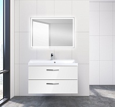 Тумба с раковиной BelBagno Aurora 90 см Bianco Lucido