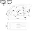 Акриловая ванна Creto Doris 14-160100L 160x100 см L