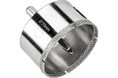 Коронка алмазная по керамограниту и керамике с центрирующим сверлом 70 мм Diamond Industrial DIDCSC070