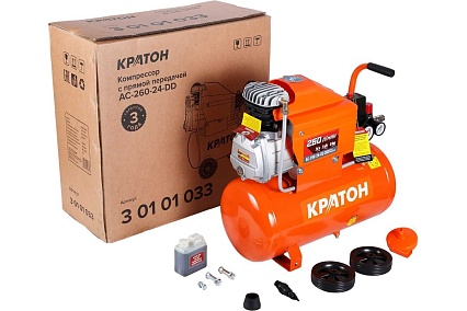 Компрессор с прямой передачей Кратон AC-260-24-DD 3 01 01 033