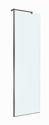 Душевая перегородка Belbagno UNO-L-1-TB-60-C-GM 60x200 прозрачная, оружейная сталь