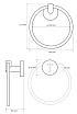 Вешалка для полотенец Bemeta Dark 104204060 кольцо, черный глянцевый