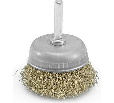 Щетка-крацовка чашка со шпилькой 50 мм, латунированная Pobedit 2123050