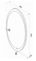 Зеркало Континент Lily LED 60x105 см с подсветкой ЗЛП494