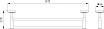 Полотенцедержатель Rush Balearic BA39532 63 см двойной, хром
