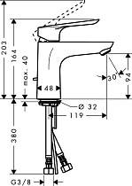 Смеситель для раковины Hansgrohe Logis E 71165000