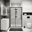 Душевая дверь Grossman Cosmo 100x195 прозрачное, черный матовый 100.K33.02.100.21.00