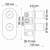 Душевой набор WasserKRAFT Berkel A15030 Thermo