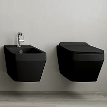 Подвесной унитаз Simas Baden-Baden BB18nero matt безободковый, черный матовый