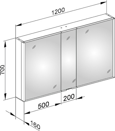 Зеркальный шкаф Keuco Royal Match 12804171301 120 см с подсветкой