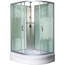 Душевая кабина Мономах 90/70/24 МЗ 90x70 хром, с рисунком, без крыши, L