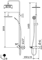 Душевая стойка Cezares Leaf LEAF-CDA-23-01 хром