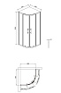 Душевой уголок Timo TPSS-90/03C-8 90x90 прозрачный, черный T46