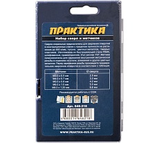 Набор метчиков и сверл &quot;Профи&quot; (М3-М8; 2.5-6.8 мм; 10 шт.) Практика 646-218