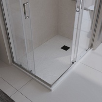 Поддон для душа BelBagno TRAY-MR-UNO-AH-140/80-35-W-NO 140x80 белый, накладка черный