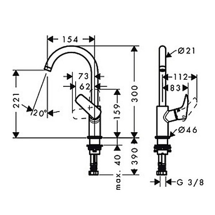 Смеситель для раковины Hansgrohe Logis 71131000