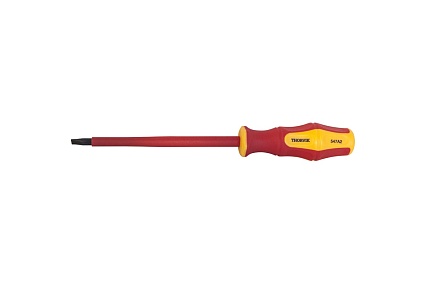 Шлицевая диэлектрическая отвертка Thorvik SDLI275 VDE 1000 v SL2.5x75 мм 52172