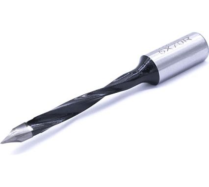 Сверло присадочное сквозное усиленное KJ2-V80201R (5х70 мм; хв-к 10 мм; правое вращение) МНОГОФРЕЗ 6624