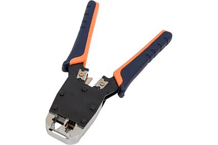 Обжимной инструмент Cabeus для RJ-45 (8р8с), RJ-11/12 (6р6с, 6р4с, 6р2с), профессиональный HT-500